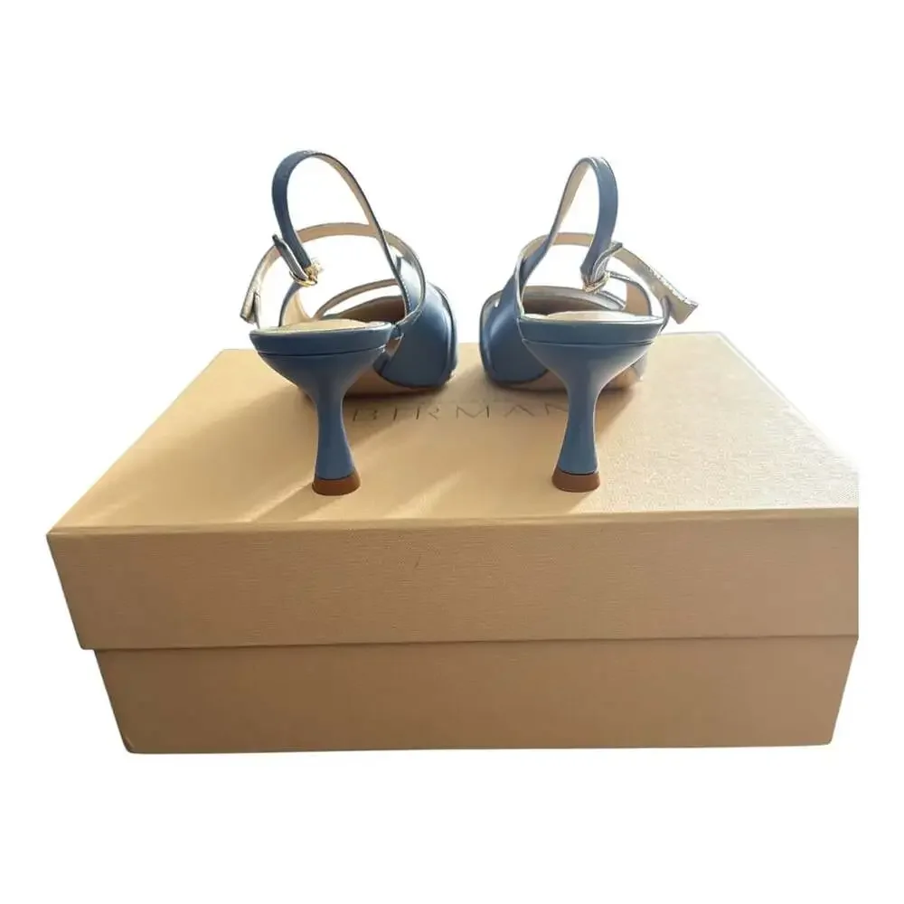 Alexandre Birman Tita 60 Slingback Heels Arctic Blue NWT Size 36